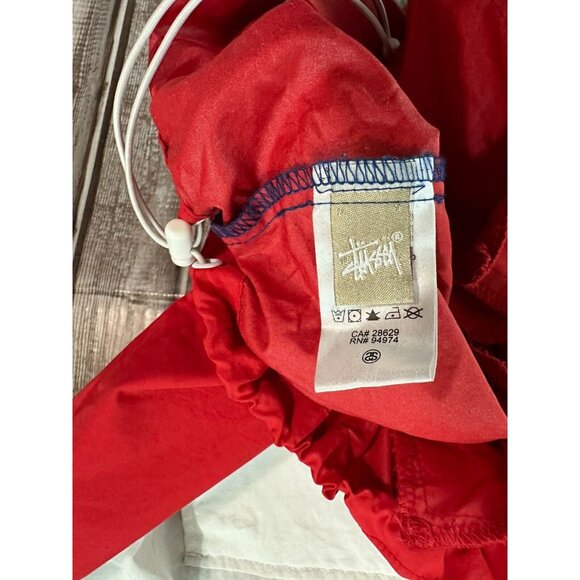 Stussy Quarter Zip Windbreaker Jacket w/ Kangaroo Pocket Size M - Picture 5 of 8